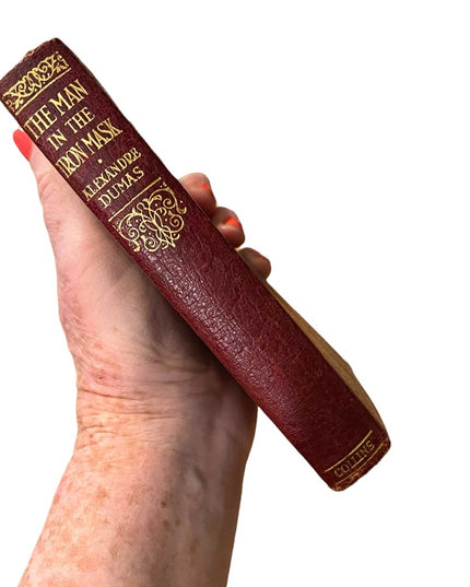 Antique  UK Collins Red Leather The Man In The Iron Mask Alexander Dumas Book