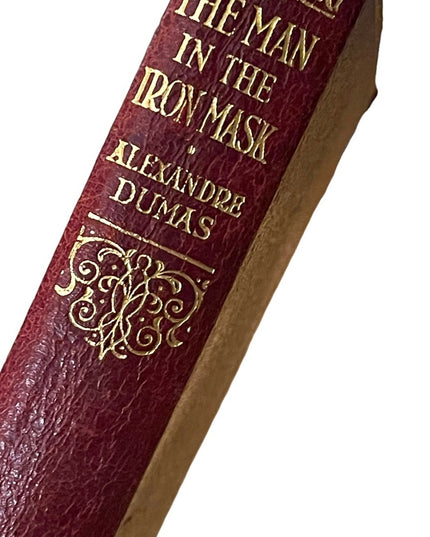 Antique  UK Collins Red Leather The Man In The Iron Mask Alexander Dumas Book