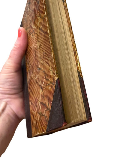 Antique 1885 G Routledge Brown Leather The Pickwick Papers Dickens gold gilt