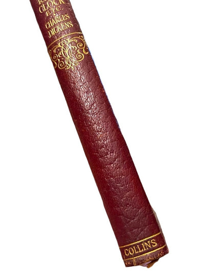 Antique 1920 Collins UK Master Humphreys Clock Charles Dickens Red Leather book