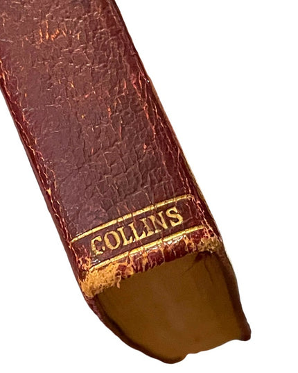 Antique 1920 UK Collins Red Leather Book Oliver Twist Charles Dickens Gold let