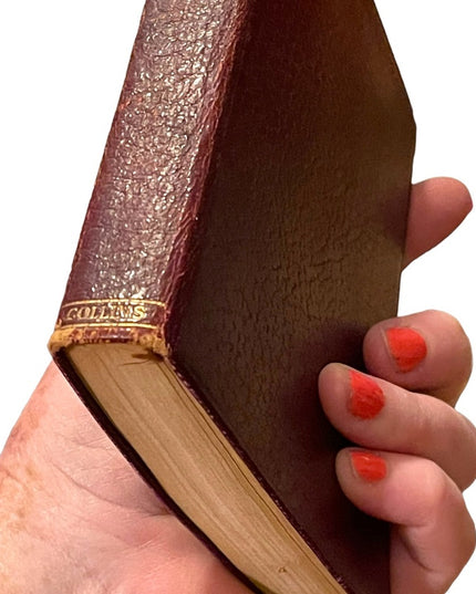Antique 1920 UK Collins Red Leather Book Oliver Twist Charles Dickens Gold let