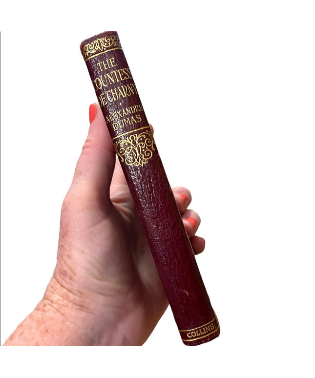 Antique Collims UK Red Leather 1920 The Countess De Charney Alexander Dumas Book