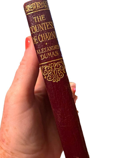 Antique Collims UK Red Leather 1920 The Countess De Charney Alexander Dumas Book