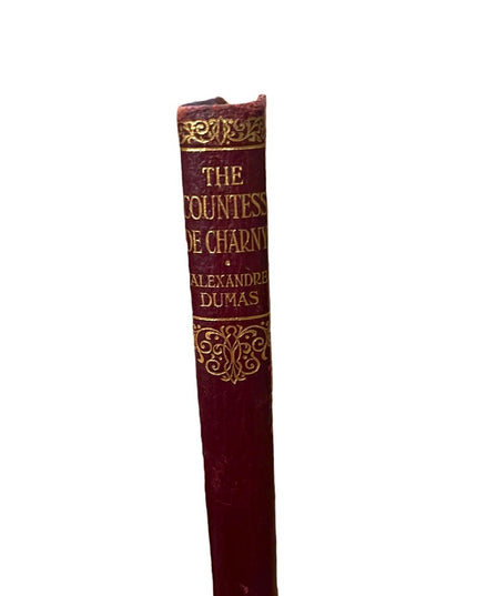 Antique Collims UK Red Leather 1920 The Countess De Charney Alexander Dumas Book