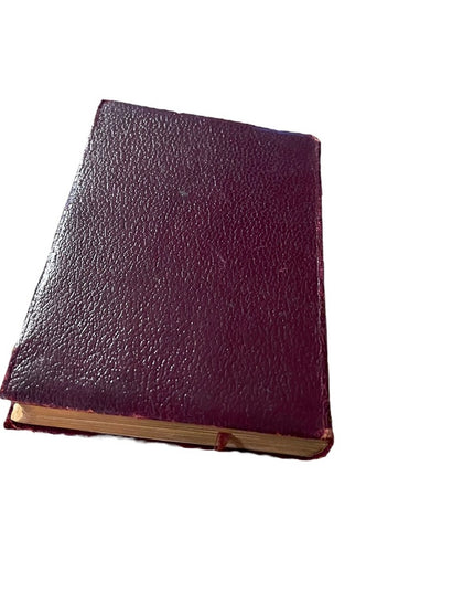 Antique 1920 UK Collins Red Leather Book Agnes Grey The Professor Poems Bronte