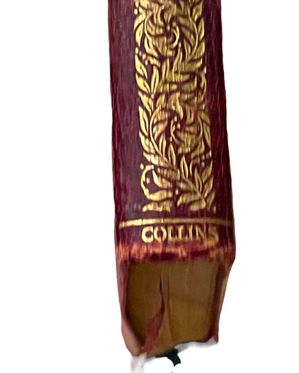 Antique 1920 UK Collins Red Leather Book Agnes Grey The Professor Poems Bronte