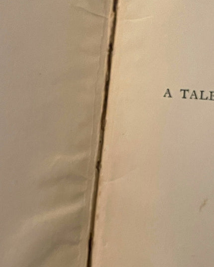 Antique Collins UK 1920 Red Leather Book Tale of Two Cities Charles Dickens Gold