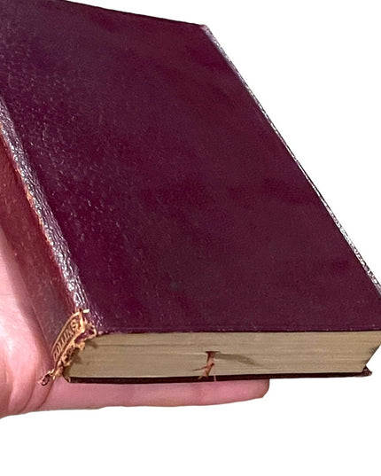 Antique Collins UK 1920 Red Leather Book Tale of Two Cities Charles Dickens Gold