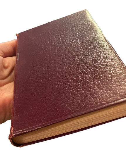 Antique 1920 Collins UK Red Leather book Reprinted Pieces Charles Dickens gold