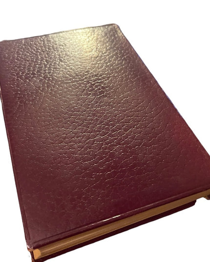Antique 1920 Collins UK Red Leather book Reprinted Pieces Charles Dickens gold
