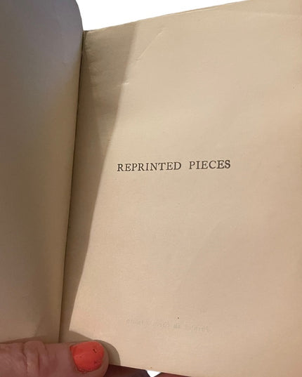Antique 1920 Collins UK Red Leather book Reprinted Pieces Charles Dickens gold