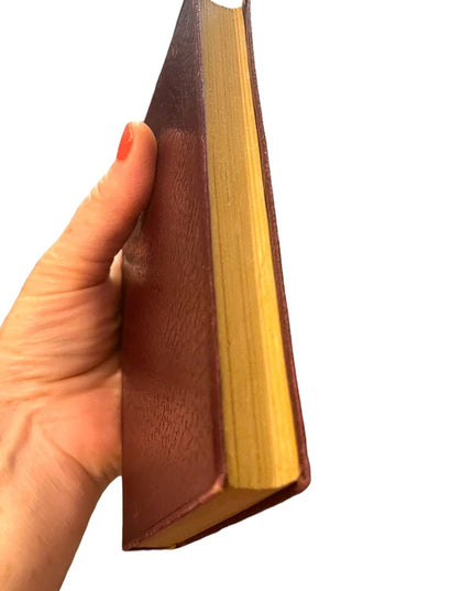 Antique Collins UK 1920 Red Leather Dombey and Son Vol 1 Charles Dickens book