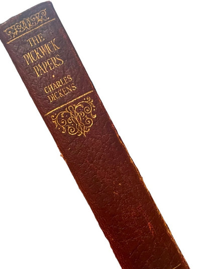 Antique 1920 UK Collins Red leather book The Pickwick Papers Charles Dickens