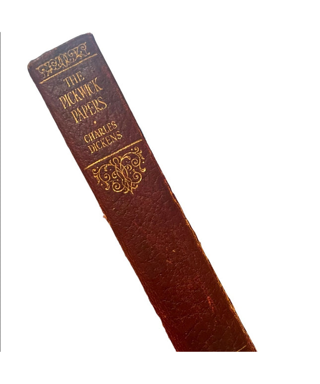 Antique 1920 UK Collins Red leather book The Pickwick Papers Charles Dickens