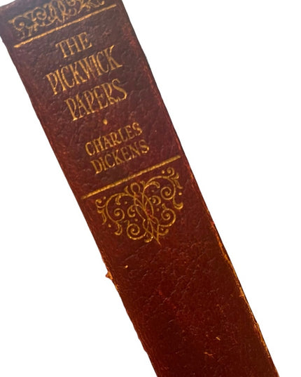 Antique 1920 UK Collins Red leather book The Pickwick Papers Charles Dickens