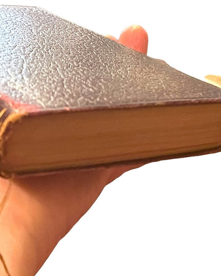Antique 1920 Red leather book Collins Burnaby Rudge Charles Dickens gold letter