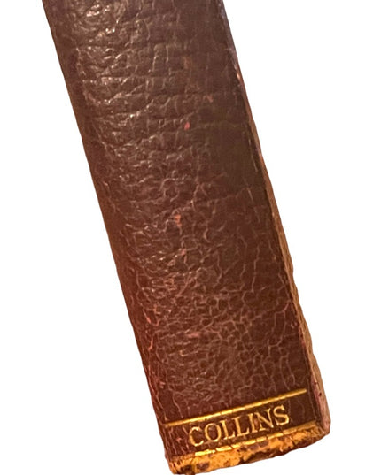 Antique 1920 Red leather book Collins Burnaby Rudge Charles Dickens gold letter
