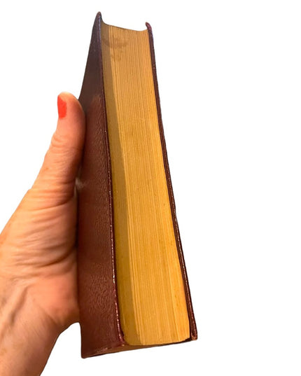 Antique 1920 Collins UK Red Leather Little Dorrit Charles Dickens Gold Letter