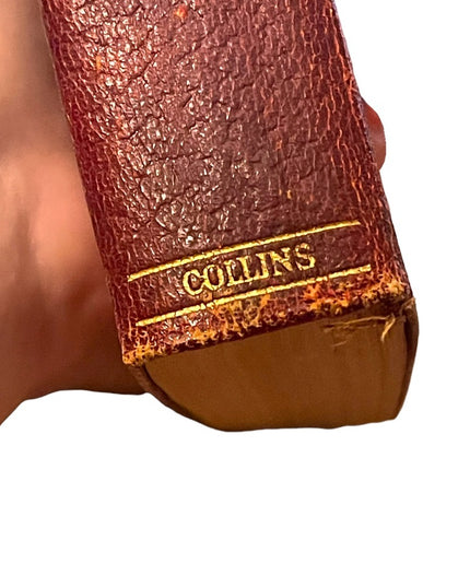 Antique 1908 UK Collins Red Leather book Nicholas Nickelby Charles Dickens RARE