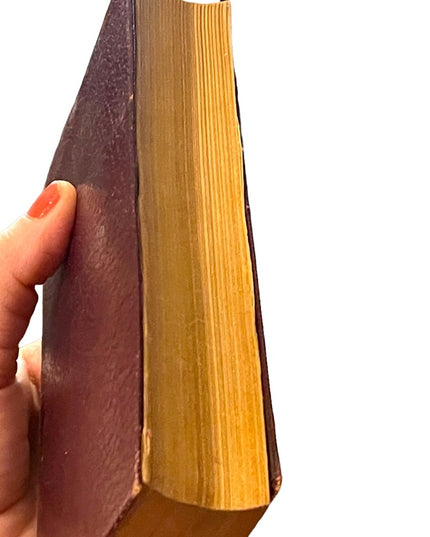 Antique 1908 UK Collins Red Leather book Nicholas Nickelby Charles Dickens RARE