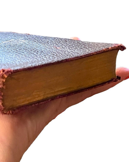 Antique 1908 Collins press Red leather Martin Chuzzlewit Gold letter book
