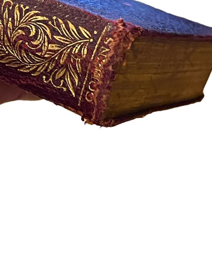 Antique 1908 Collins press Red leather Martin Chuzzlewit Gold letter book
