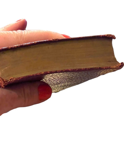 Antique 1908 Collins press Red leather Martin Chuzzlewit Gold letter book