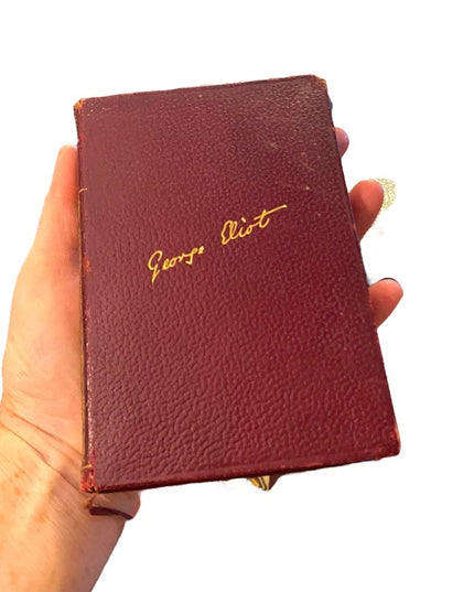 Antique 1908 Collins UK Red Leather Scenes Of Clerical Life George Elliot gold