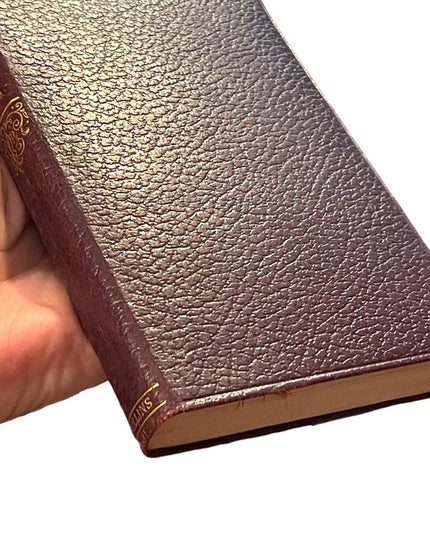 Antique 1920 Collins UK Red Leather Book Sketches By BOZ Charles Dickens gold