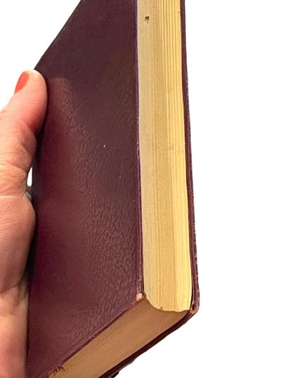 Antique 1920 Collins UK Red Leather Book Sketches By BOZ Charles Dickens gold
