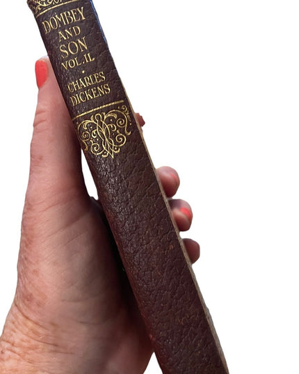 Antique 1920 Red Leather UK Collins David Copperfield Charles Dickens Book