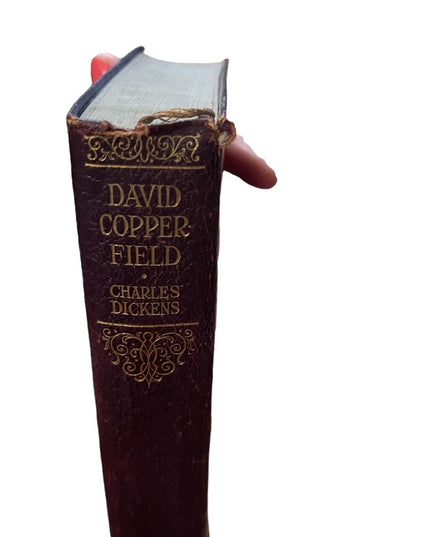 Antique 1920 Red Leather UK Collins David Copperfield Charles Dickens Book
