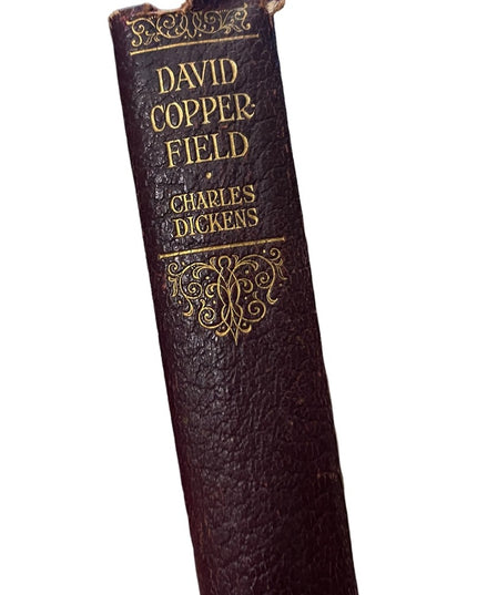 Antique 1920 Red Leather UK Collins David Copperfield Charles Dickens Book