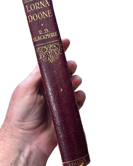 Antique 1920 Red Leather UK Collins Poetical Works of Robert Burns Gold Letter