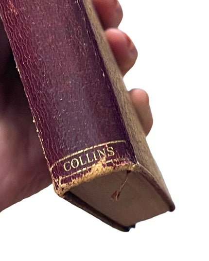 Antique 1920 Collins UK Red Leather book Lorna Doone RD Blackmore Gold letter