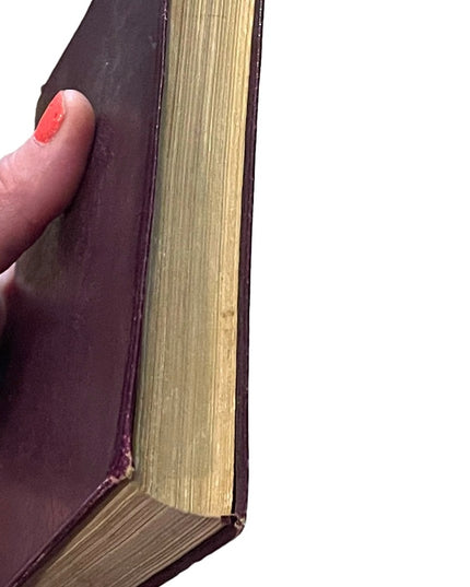 Antique 1920 Collins UK Red Leather book Lorna Doone RD Blackmore Gold letter