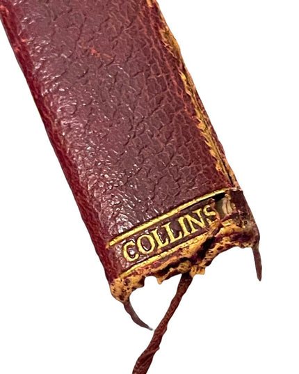Antique Red Leather 1920 UK Collins Book Grimms Fairy Tales color illustrations