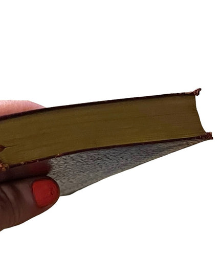 Antique Red Leather 1920 UK Collins Book Grimms Fairy Tales color illustrations