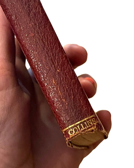 Antique 1920 Collins UK Red Leather Book Stories And Sketches Charles Dickens