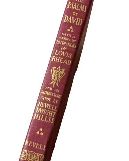 Antique 1900 Red Cloth The Psalms Of David Lovis Rhead gold letter  Book HC