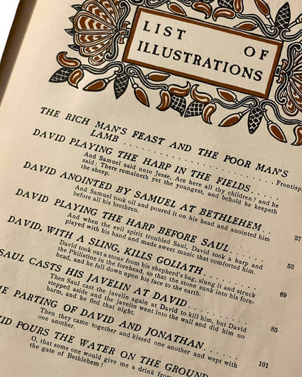 Antique 1900 Red Cloth The Psalms Of David Lovis Rhead gold letter  Book HC