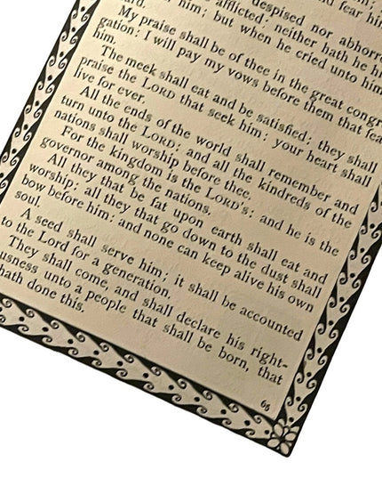 Antique 1900 Red Cloth The Psalms Of David Lovis Rhead gold letter  Book HC