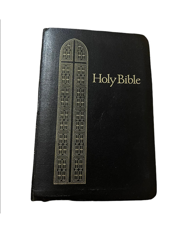 King James Black leather cover bible 1990 Giant Print version