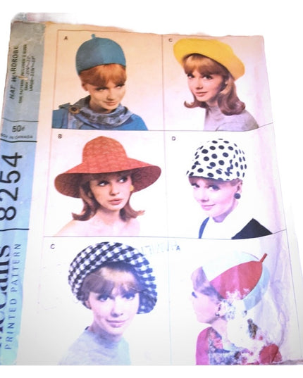 Vintage Sun Hat pattern Mccalls 8254 sewing complete