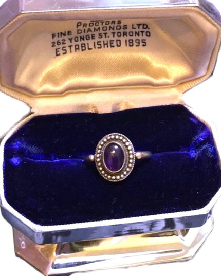 Vintage sterling silver amethyst ring