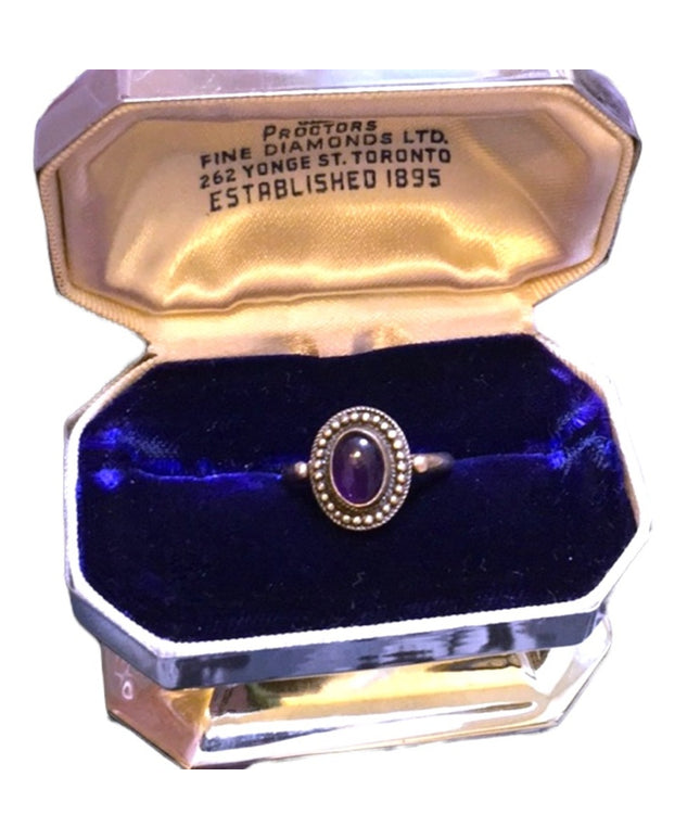 Vintage sterling silver amethyst ring
