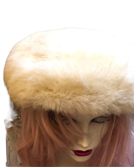 Large Vintage white Rabbit facinator 12” Hat