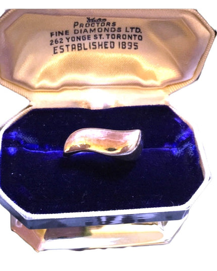 Vintage 1980s Modernist Brutalist sterling silver 925  ring