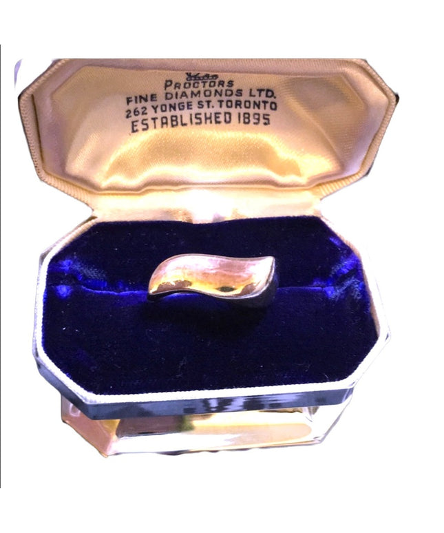 Vintage 1980s Modernist Brutalist sterling silver 925  ring
